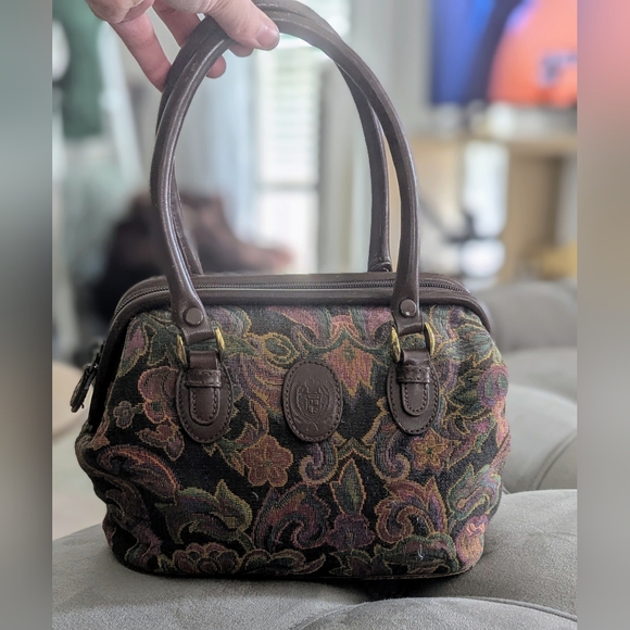 1991 Vintage Tapestry Purse Liz Claiborne - Picture 2 of 11